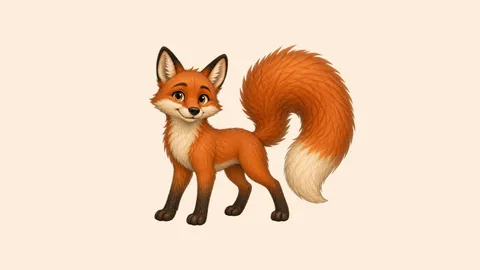 Watercolor illustration of Ember in a front-facing full-body pose