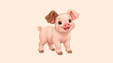 Watercolor illustration of Ollie in a front-facing full-body pose
